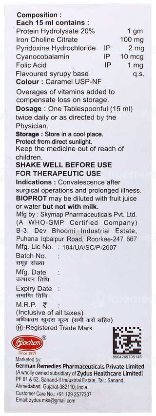 Bioprot Mixed Fruit Flavour Syrup 200Ml